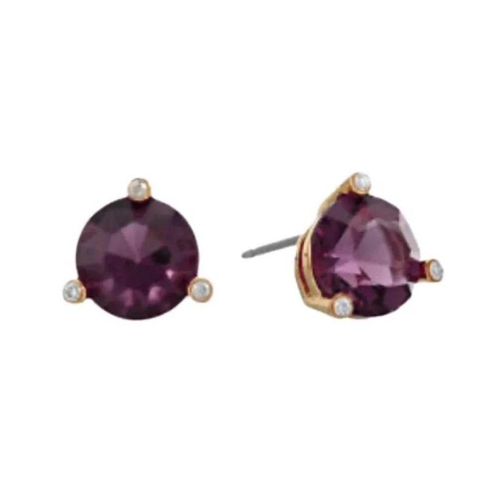 Kate Spade Rise and Shine Purple Stud Earrings NWT